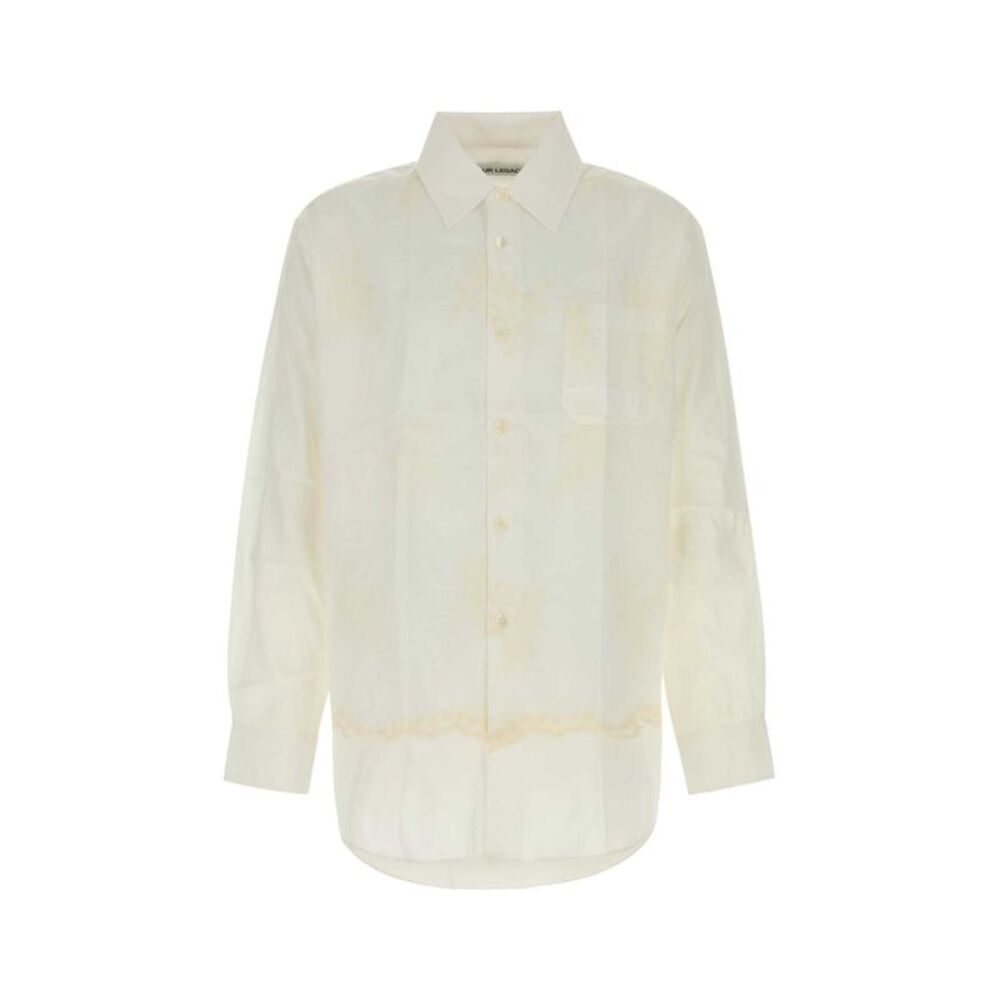Our Legacy Men White Cotton Oversize Shirt